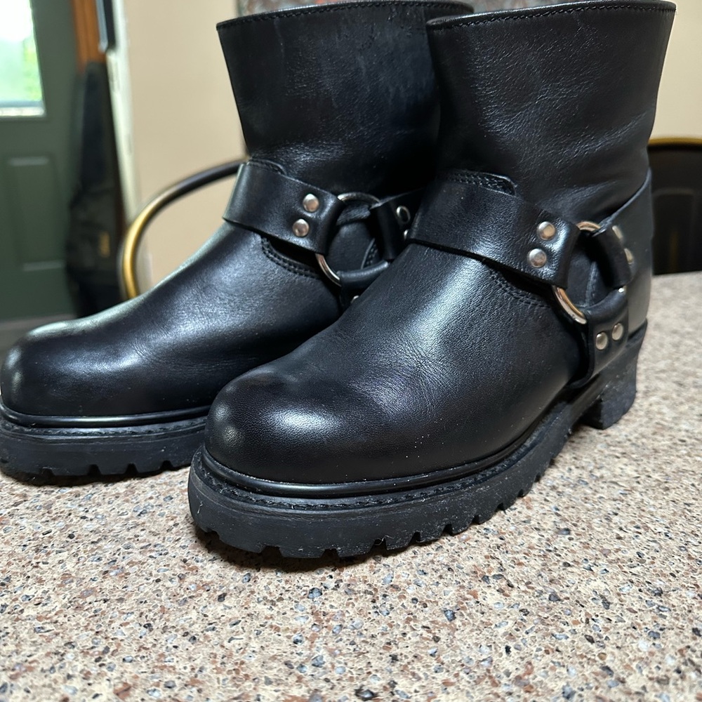 Double H Black Leather Boots